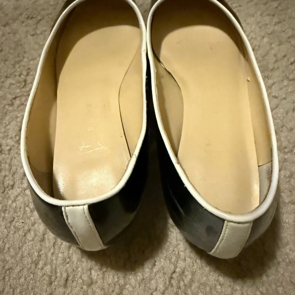 Elegant Black and White Patent Women's Shoes